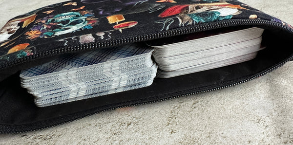 Witchy Tarot Card Bag With Zipper - Tarot Deck Storage Bag
