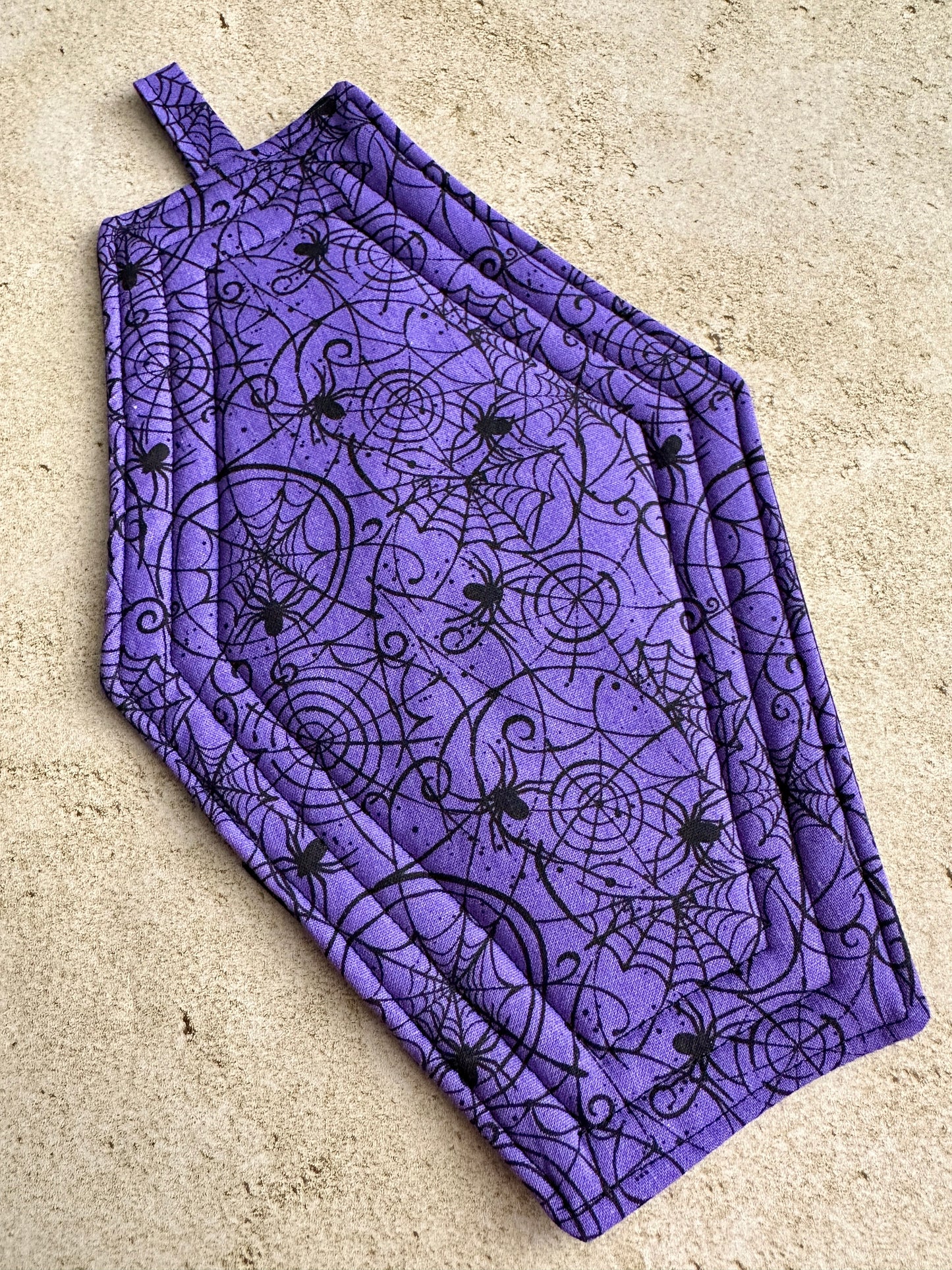 Coffin Pot Holder - Spiderwebs