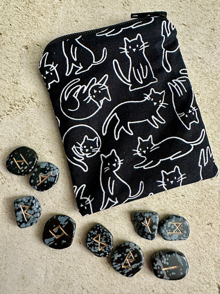 Cats Mojo Bag - Pendulum Bag - Crystal Storage Bag