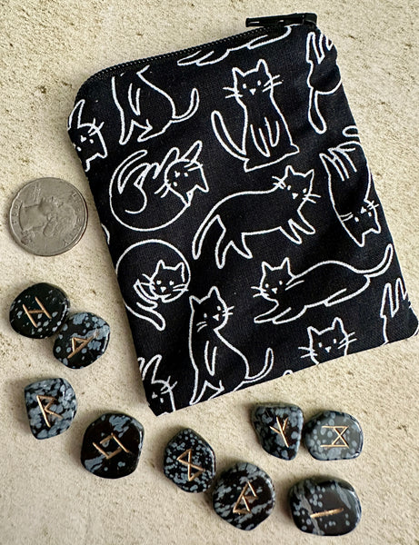 Cats Mojo Bag - Pendulum Bag - Crystal Storage Bag