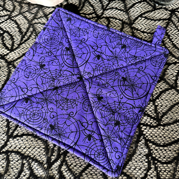 Spiderwebs Pot Holder - Halloween Pot Holder Hot Pad