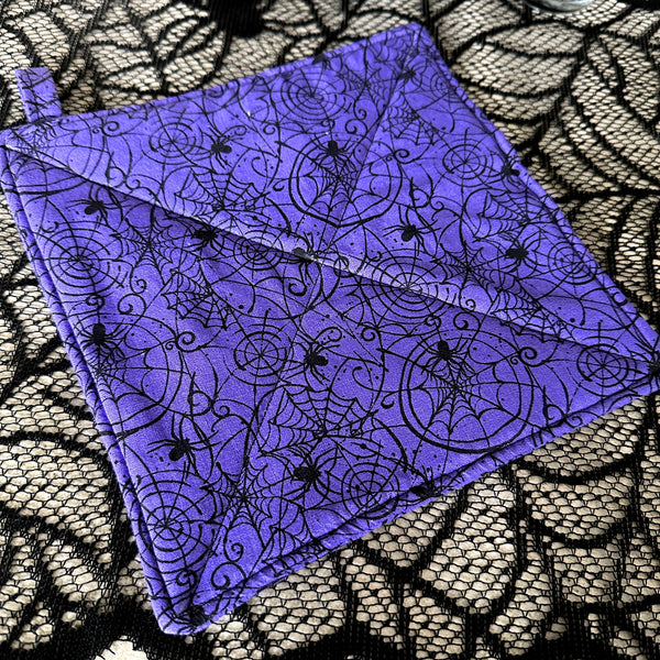 Spiderwebs Pot Holder - Halloween Pot Holder Hot Pad