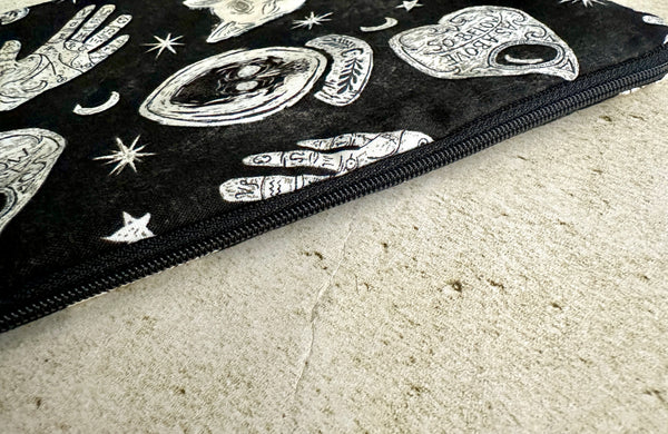 Witchy Tarot Card Bag With Zipper - Tarot Deck Storage Bag