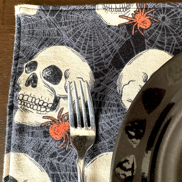 Retro Skulls Halloween Placemat