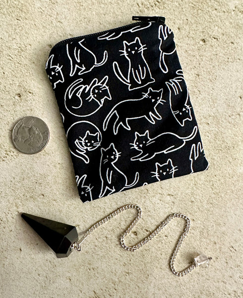 Cats Mojo Bag - Pendulum Bag - Crystal Storage Bag