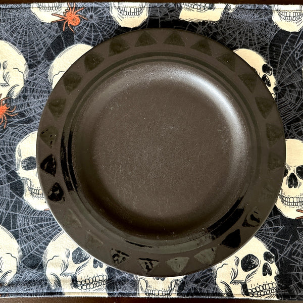 Retro Skulls Halloween Placemat