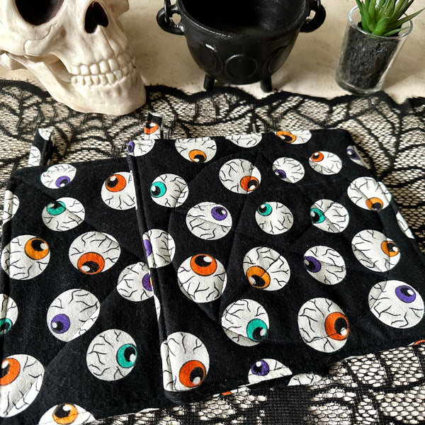 Eyeballs Pot Holder - Halloween Pot Holder Hot Pad