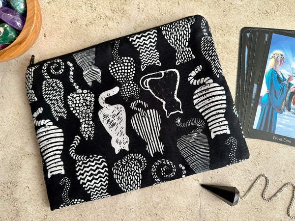 Cats Tarot Card Bag - Tarot Deck Storage Bag - Witchy Bag