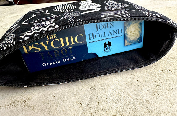 Cats Tarot Card Bag - Tarot Deck Storage Bag - Witchy Bag