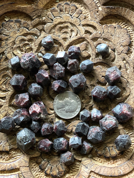 Rough Almandine Garnet Dodecahedrons