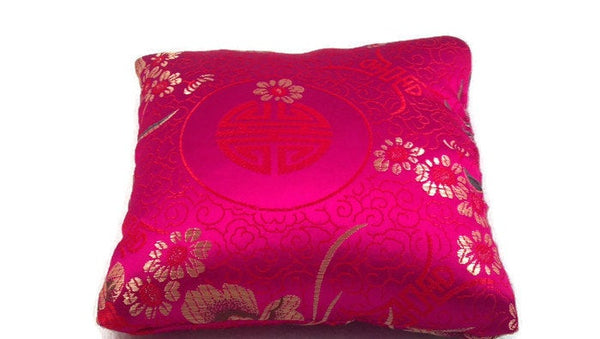 Fuchsia Singing Bowl Crystal Display Pillow