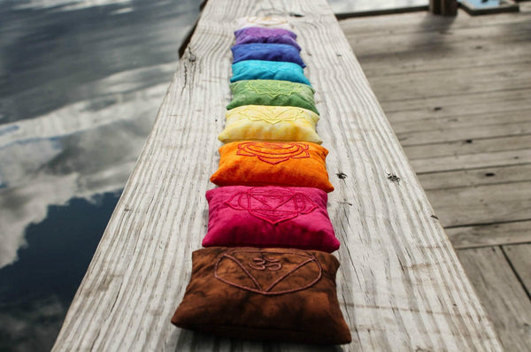 Embroidered Chakra Pillow SET