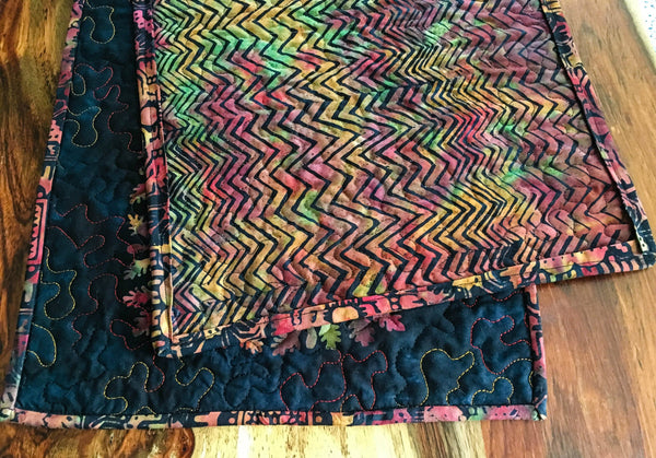 Quilted Batik Table Runner