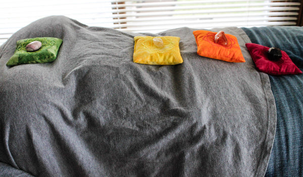 Embroidered Chakra Pillow SET