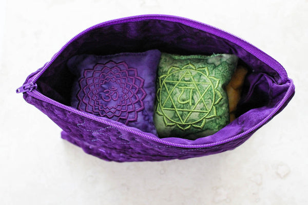 Purple Chakra Pillow Quilted Bag