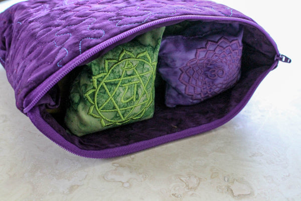 Purple Chakra Pillow Quilted Bag