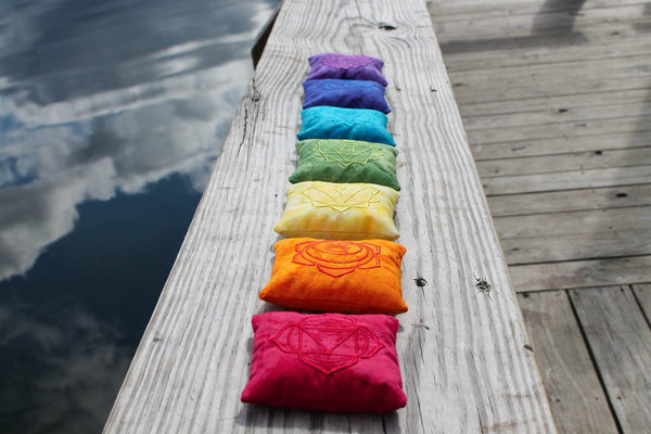 Embroidered Chakra Pillow SET