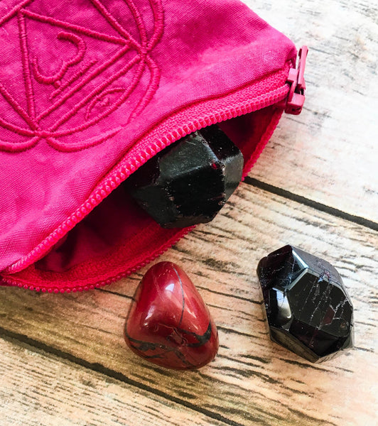 Embroidered Chakra Mojo Bags - SET