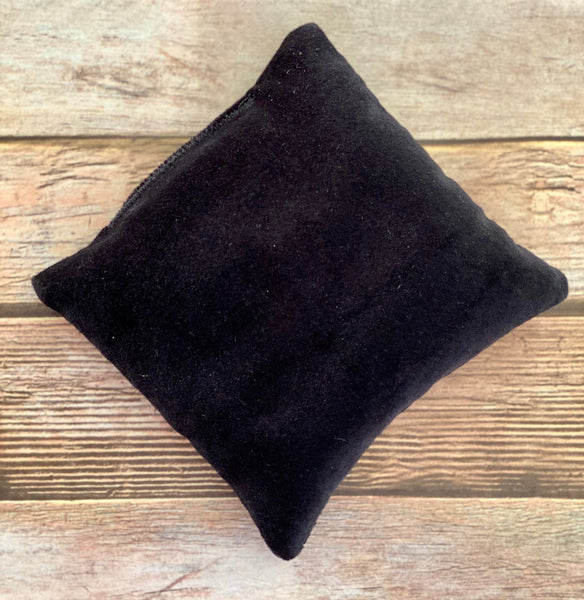 Black Velvet Crystal Display Pillow