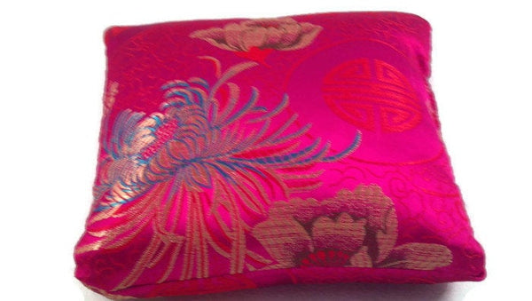 Fuchsia Singing Bowl Crystal Display Pillow