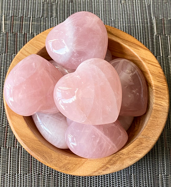Large Rose Quartz Heart Crystal 40 mm