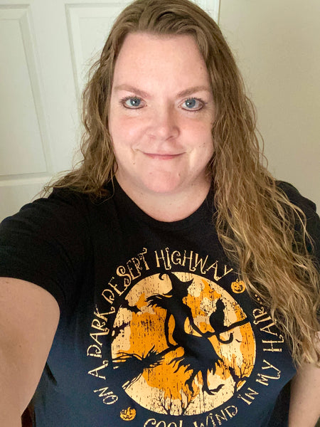 On a Dark Desert Highway Unisex T-Shirt - Black