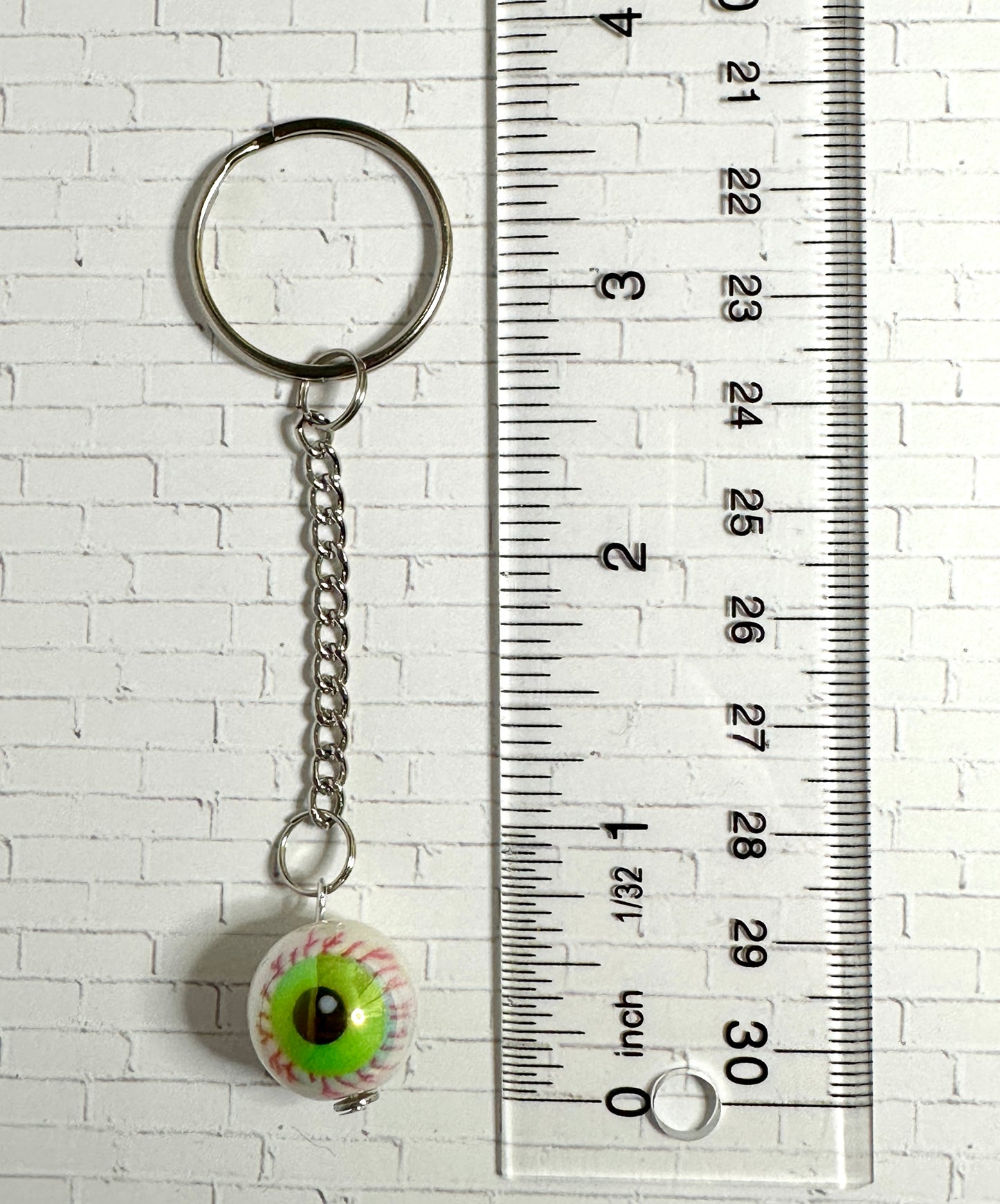 Bloodshot Bloody Eyeball Zipper Pull Keychain in 7 Colors