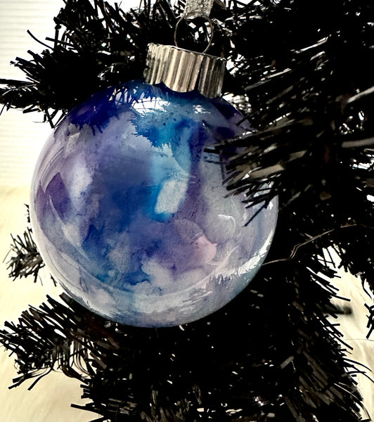 Shatterproof Alcohol Ink Christmas Ornament in 3 Sizes