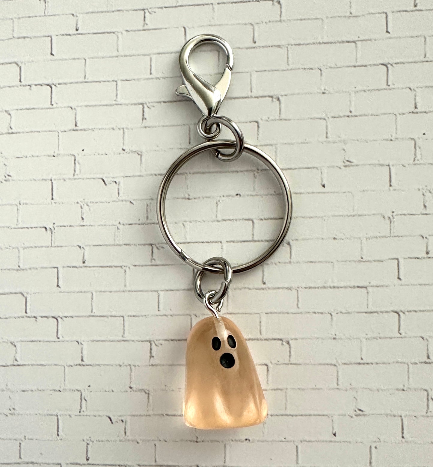 Glow in the Dark Ghost Zipper Pull/Bag Charm/Keychain for Halloween and Horror Fans