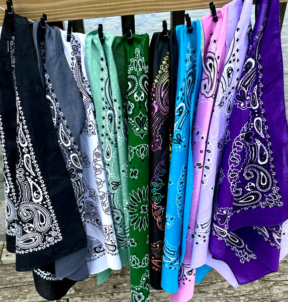 Medium Bandana Tote Bag With Custom Color Choices and Extra Long Straps/Short Handles