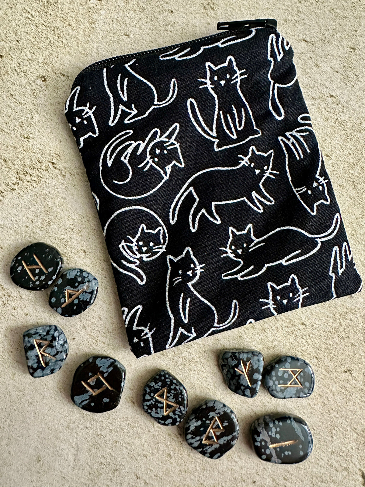 Cats Mojo Bag - Pendulum Bag - Crystal Storage Bag