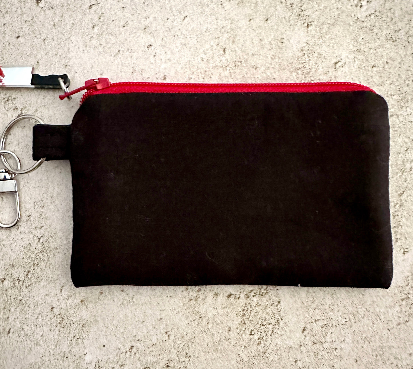 Bloody Handprint Cotton Zipper Pouch – Horror Lover Gift for Cash, Cards & Earbuds
