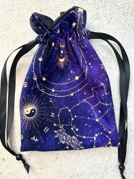 Purple Constellation Tarot Card Deck Bag