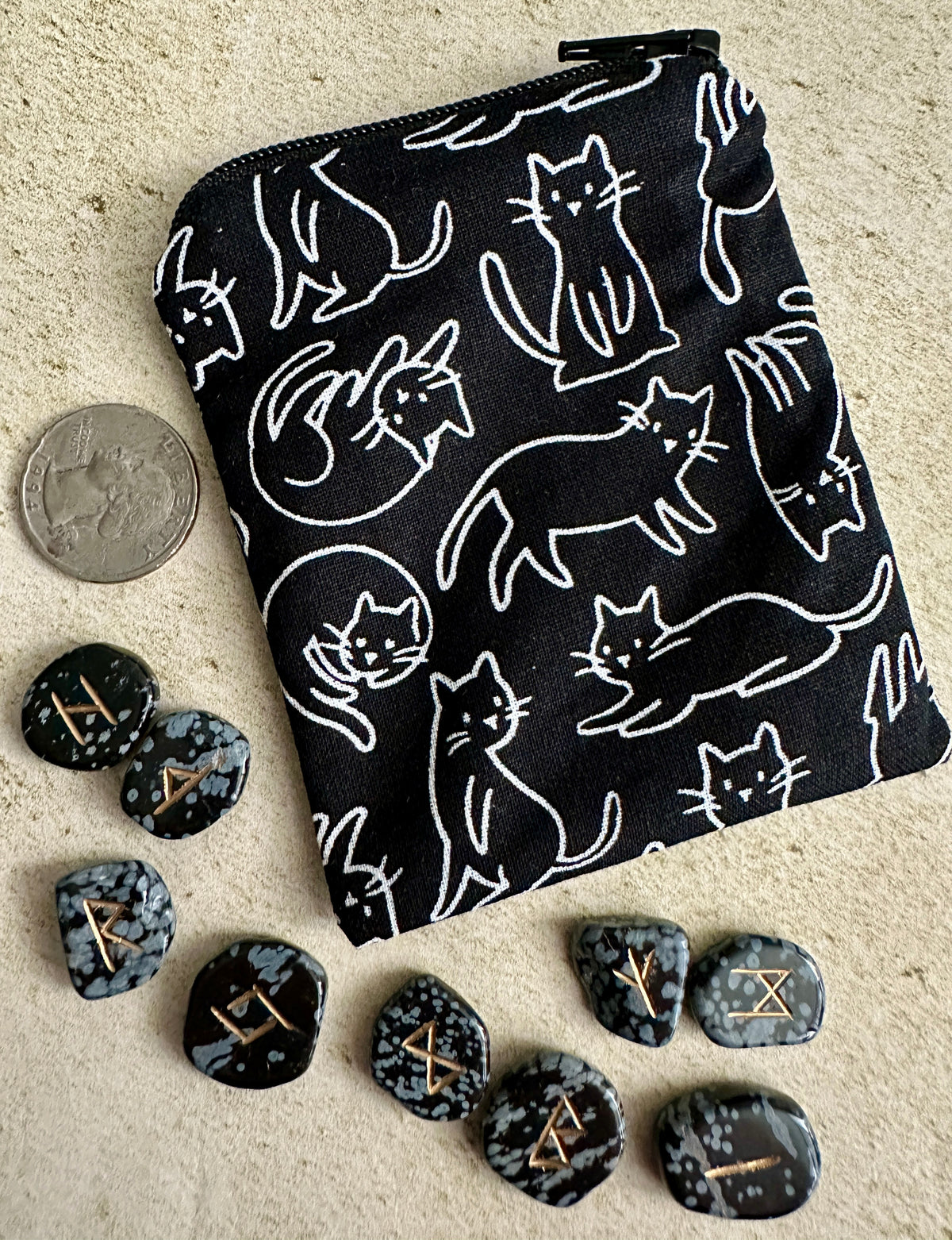 Cats Mojo Bag - Pendulum Bag - Crystal Storage Bag