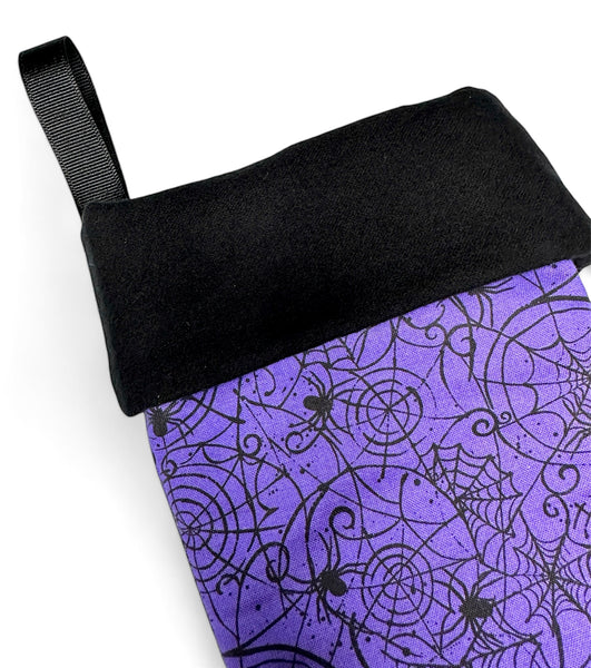 Goth Witchy Purple Spiderweb Christmas Stocking - 2 Sizes