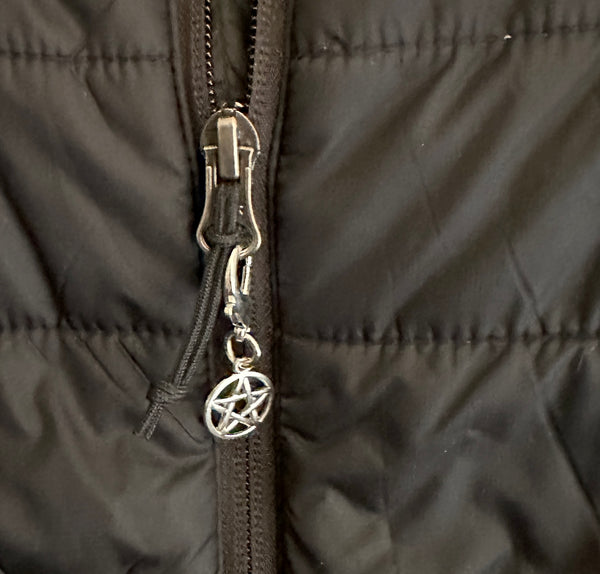 Witchy Pentacle Zipper Pull Bag Charm Keychain