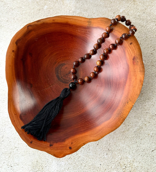 Pocket Wrist Mala | 27 Bead Rosewood Mini Mala Bracelet