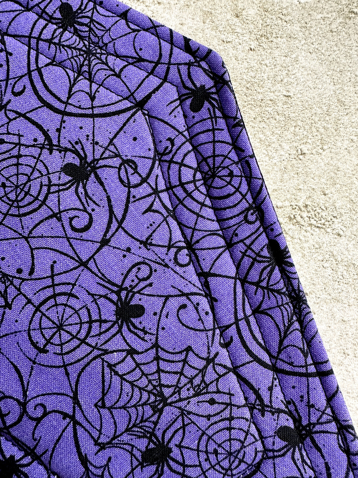 Spiderweb Coffin Mug Rug - Halloween Coffee Coaster