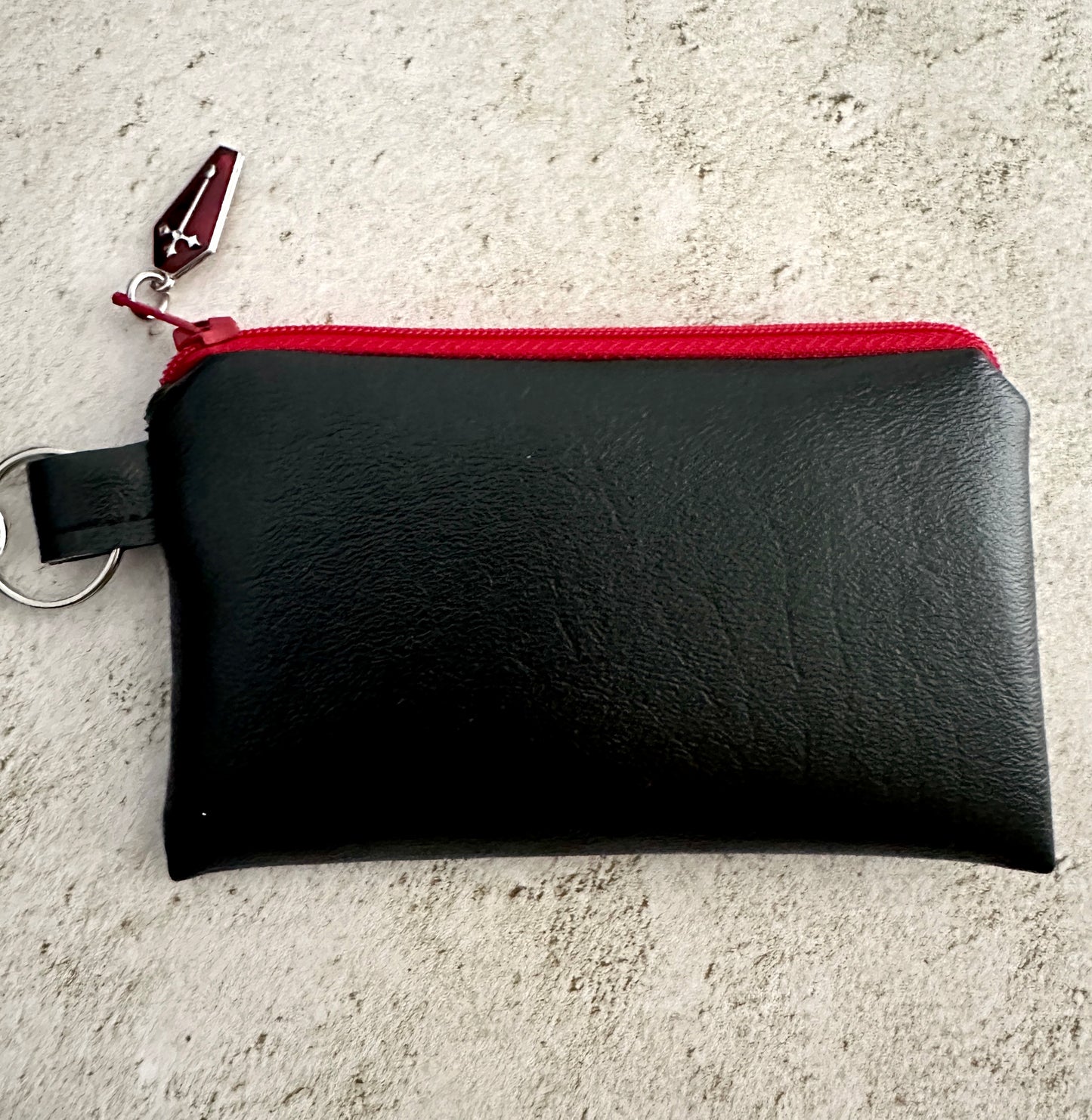 Bloody Handprint Vinyl Zipper Pouch – Horror Lover Gift for Cash, Cards & Earbuds