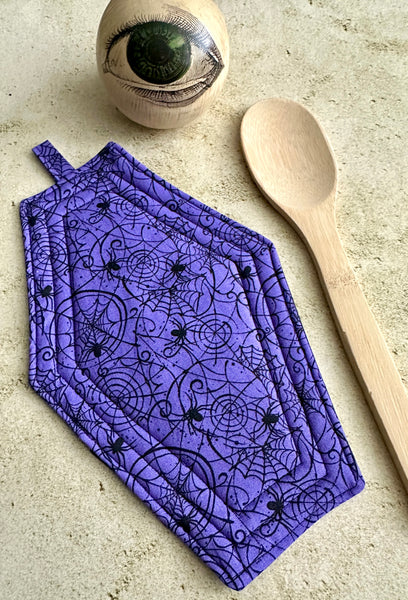 Coffin Pot Holder - Spiderwebs
