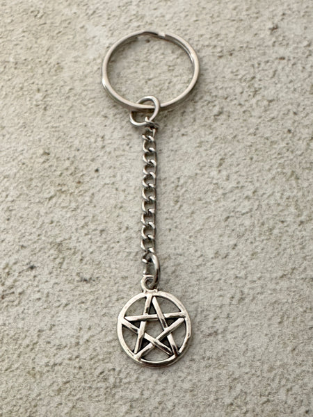 Witchy Pentacle Zipper Pull Bag Charm Keychain