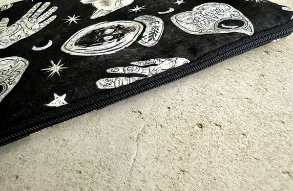 Witchy Tarot Card Bag With Zipper - Tarot Deck Storage Bag