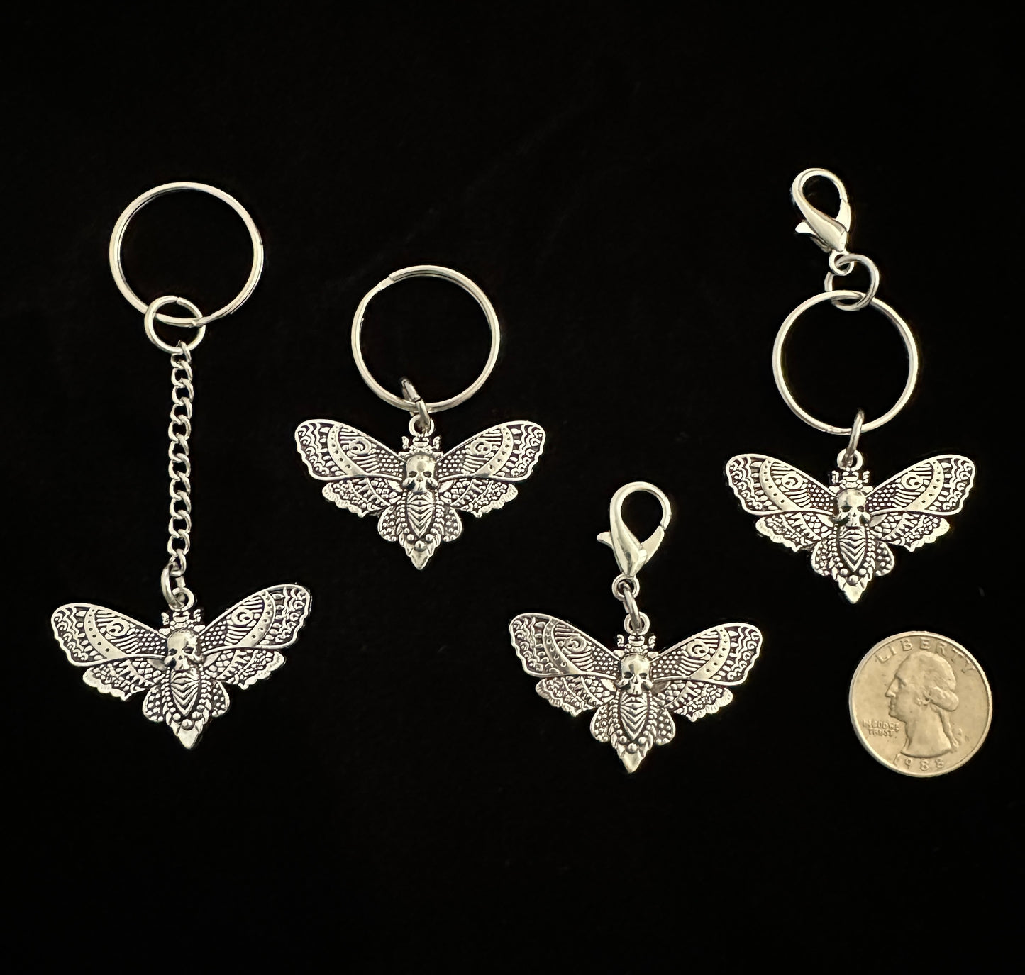 Mothman Cryptid Horror Lover Zipper Pull Bag Charm Keychain