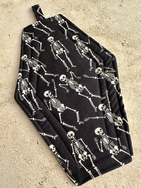 Coffin Pot Holder - Skeletons