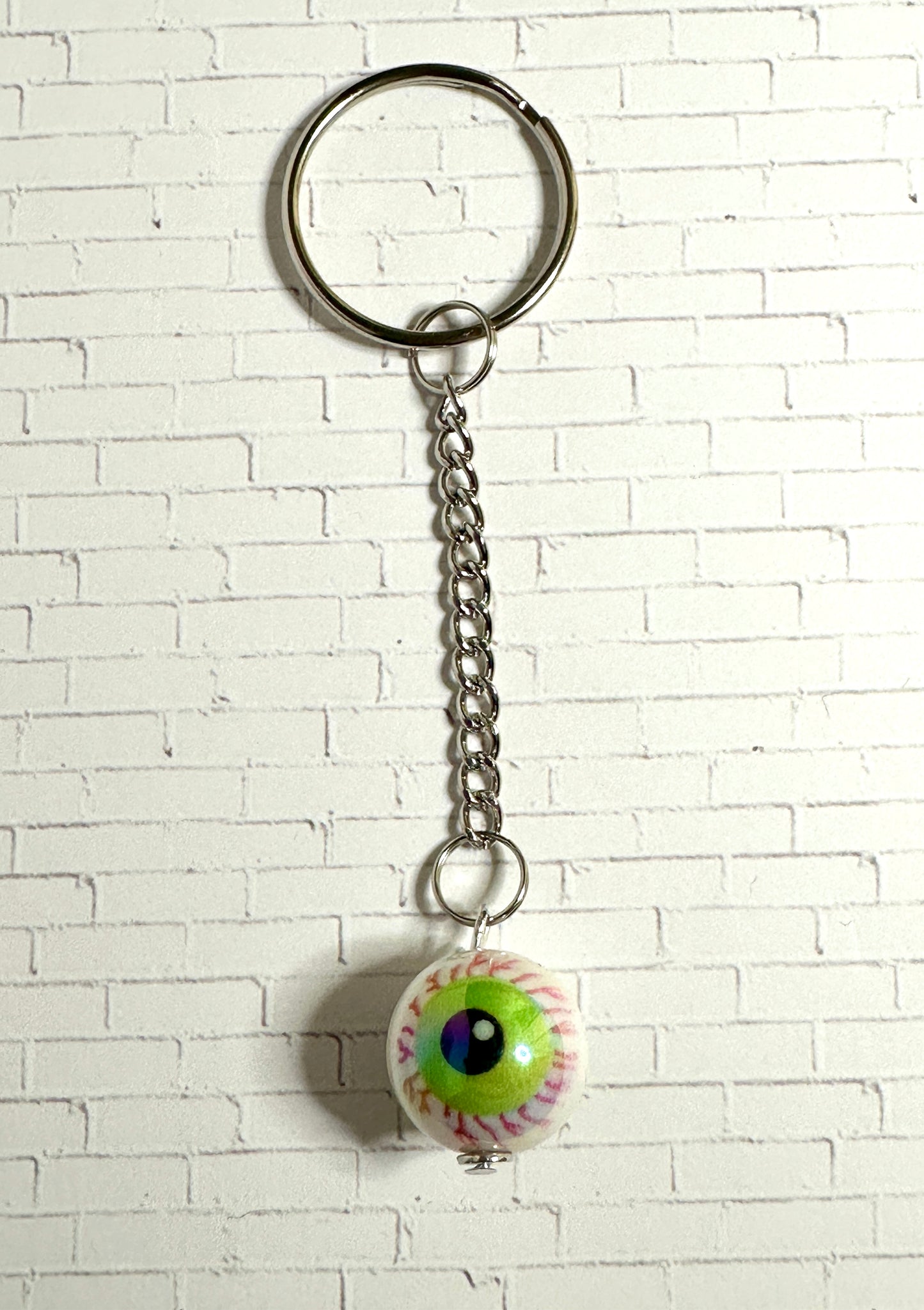 Bloodshot Bloody Eyeball Zipper Pull Keychain in 7 Colors