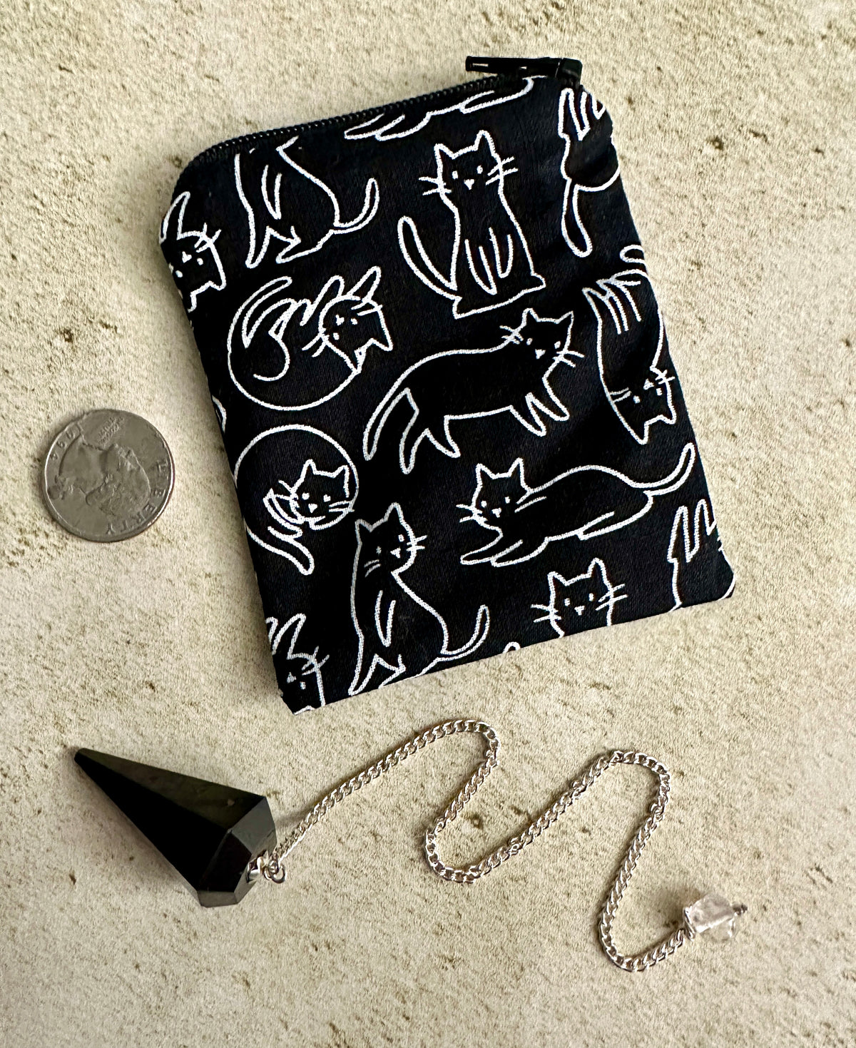 Cats Mojo Bag - Pendulum Bag - Crystal Storage Bag