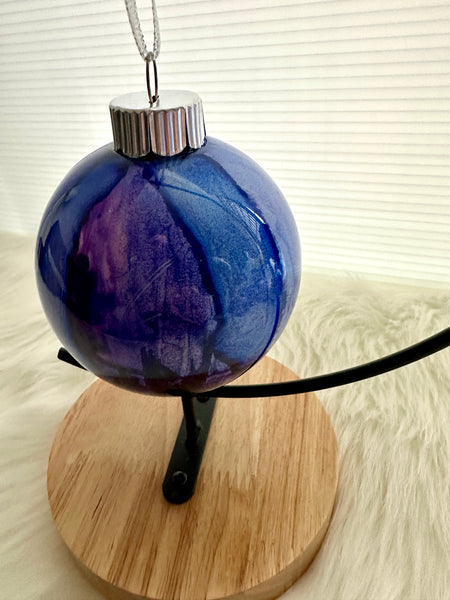 Shatterproof Alcohol Ink Christmas Ornament in 3 Sizes