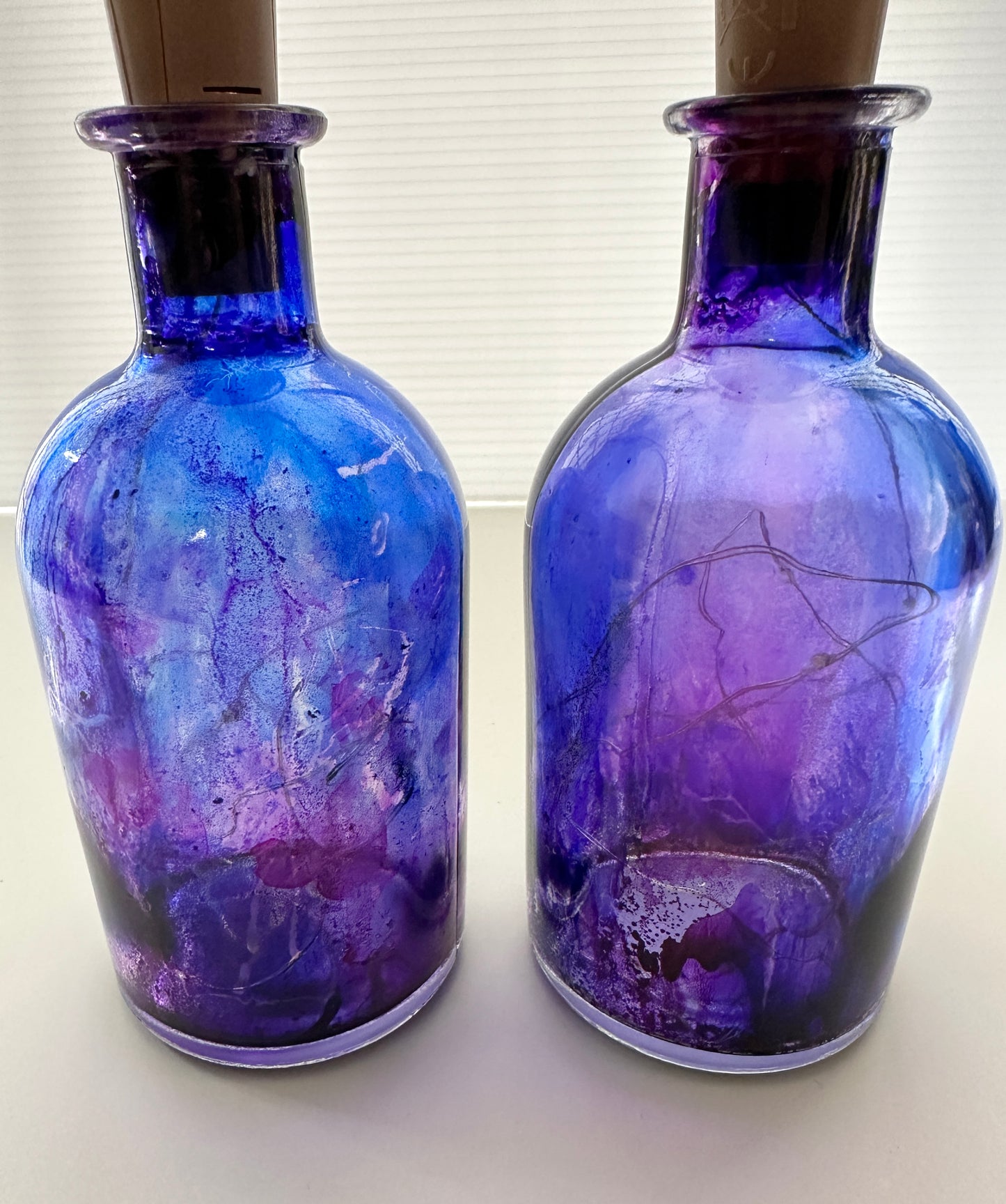 Purple and Blue Fairy Lights Bottle