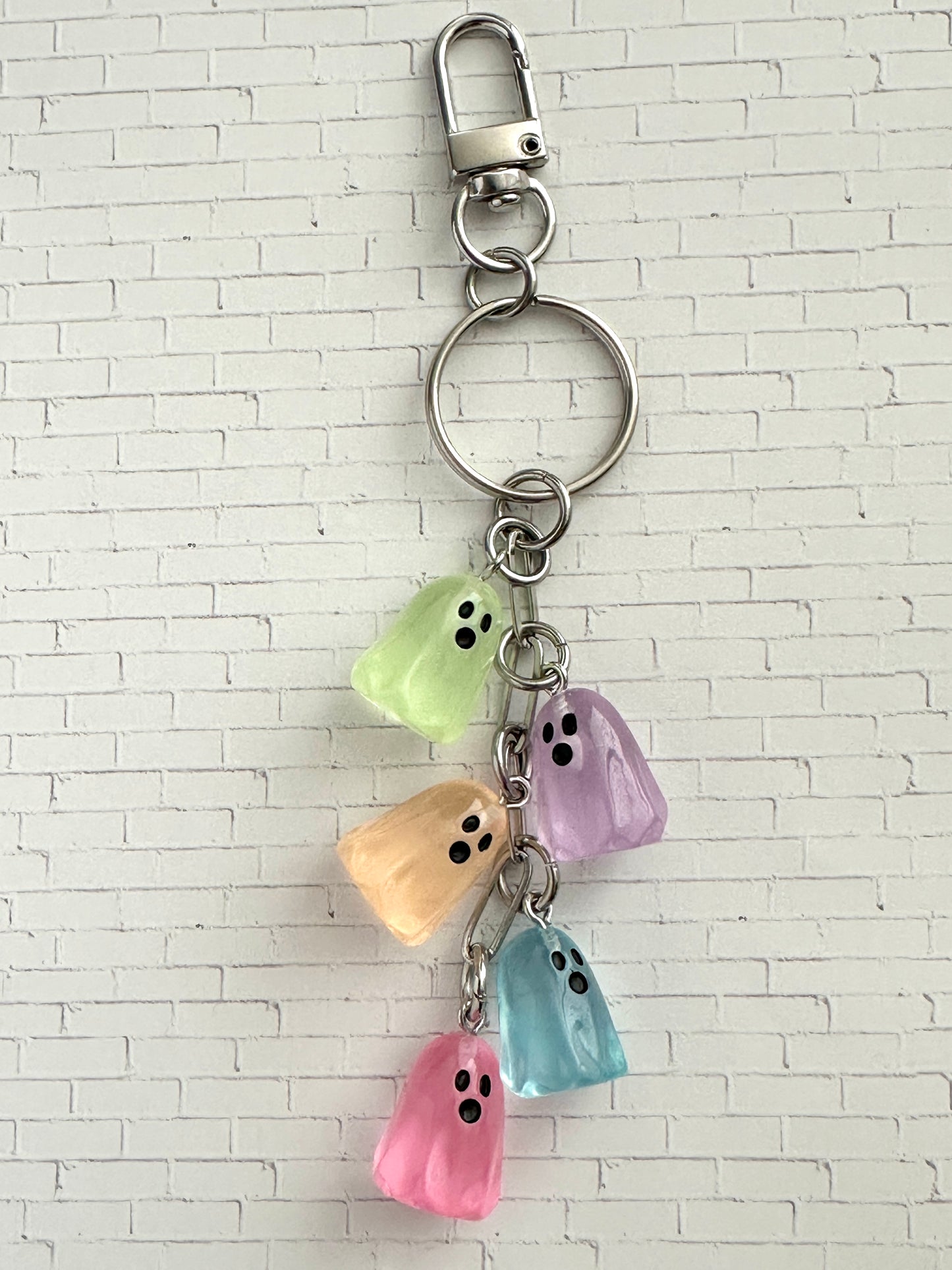 Glow in the Dark Ghost Bag Charm/Keychain for Halloween and Horror Fans