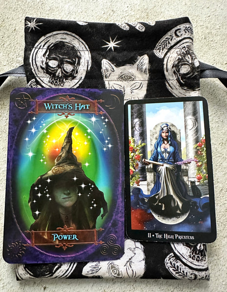 Witchy Tarot Card Bag, Rune Storage Bag